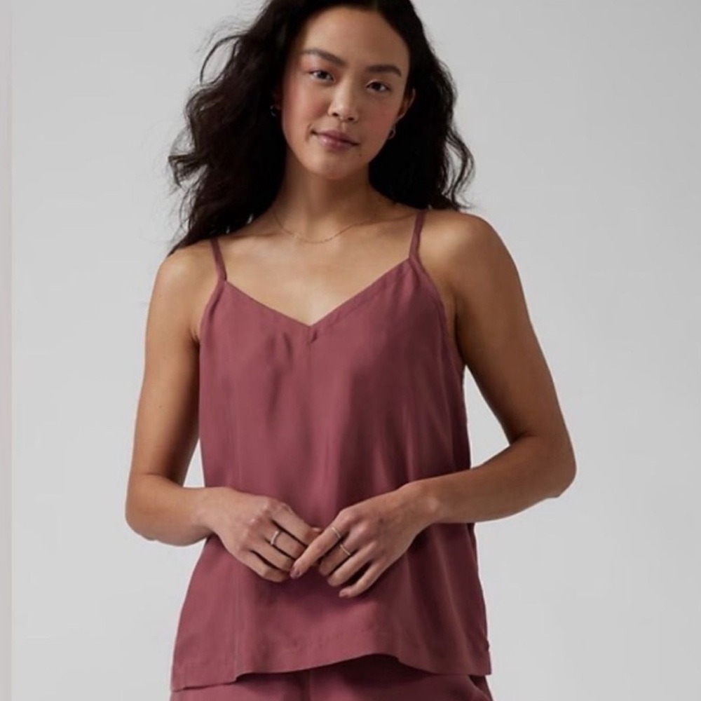NWOT Athleta Calm Cool Cami (Top Only) Mauve XS